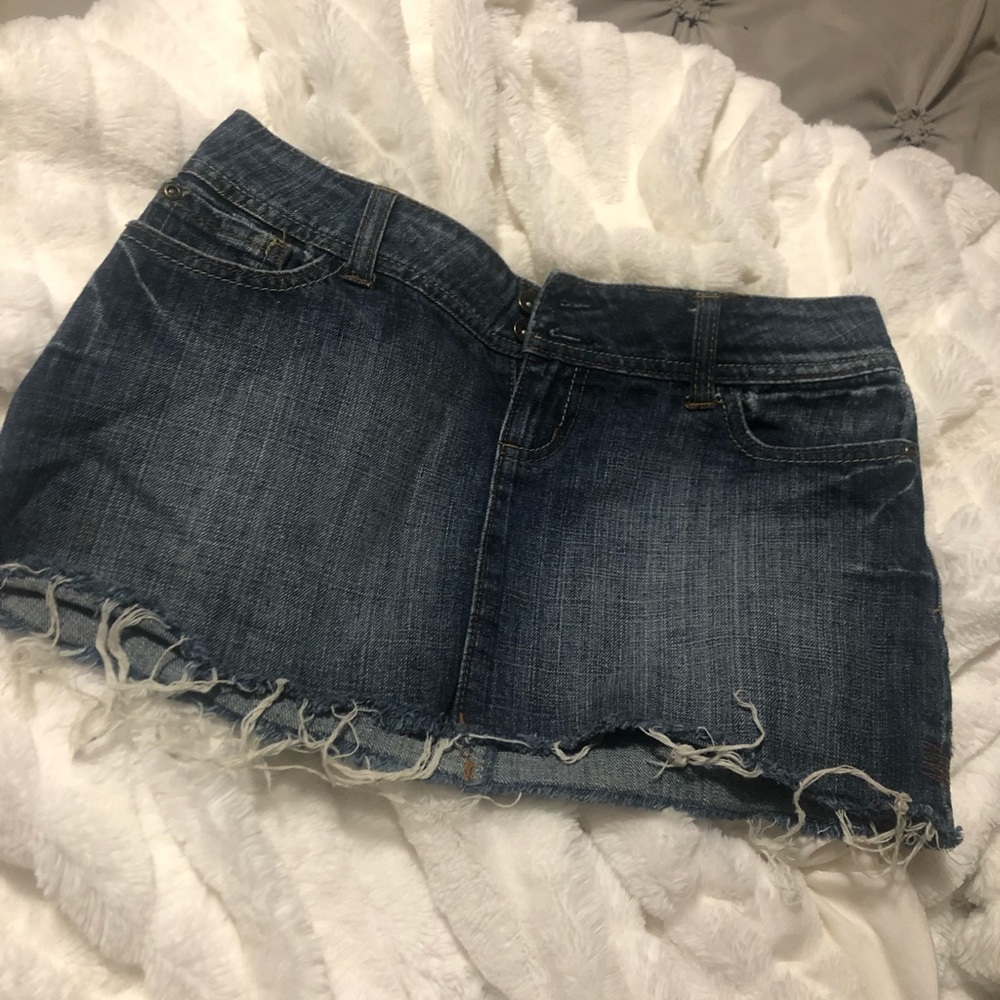 Garage low rise mini Jean skirt